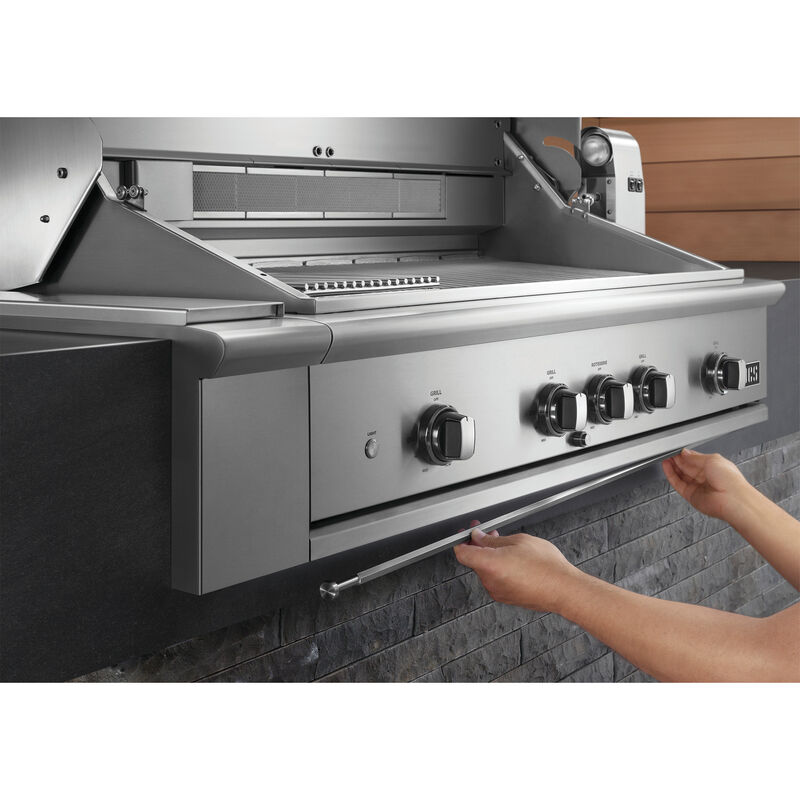 DCS Series 9 48 in. 3-Burner Built-In Natural Gas Grill with Rotisserie, Sear Burner & Smoke Box - Stainless Steel, , hires