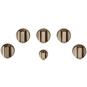 Cafe Knob Set for 5 Piece Gas Cooktops and Ranges - Bronze