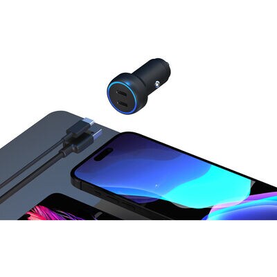 PhoneSuit - Novo USB-C/A Car Charger - Black | CC-MIX-60W