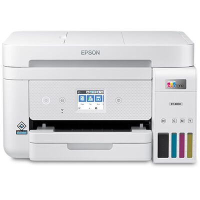 Epson - EcoTank ET-4850 All-in-One Supertank Inkjet Printer - White | C11CJ60202