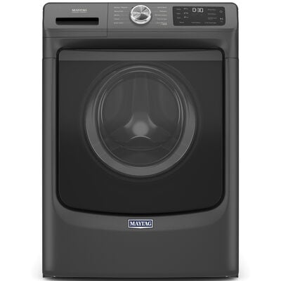 Maytag 24 in. 4.5 cu. ft. Front Loading Washer with 10 Wash Programs, 9 Wash Options, Sanitize Cycle & Steam Wash Cycle - Volcano Black | MHW5630MBK