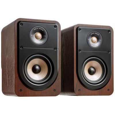 Polk Signature Elite ES15 High-Quality Compact Bookshelf Speakers (Pair) - Brown | ES15BROWN