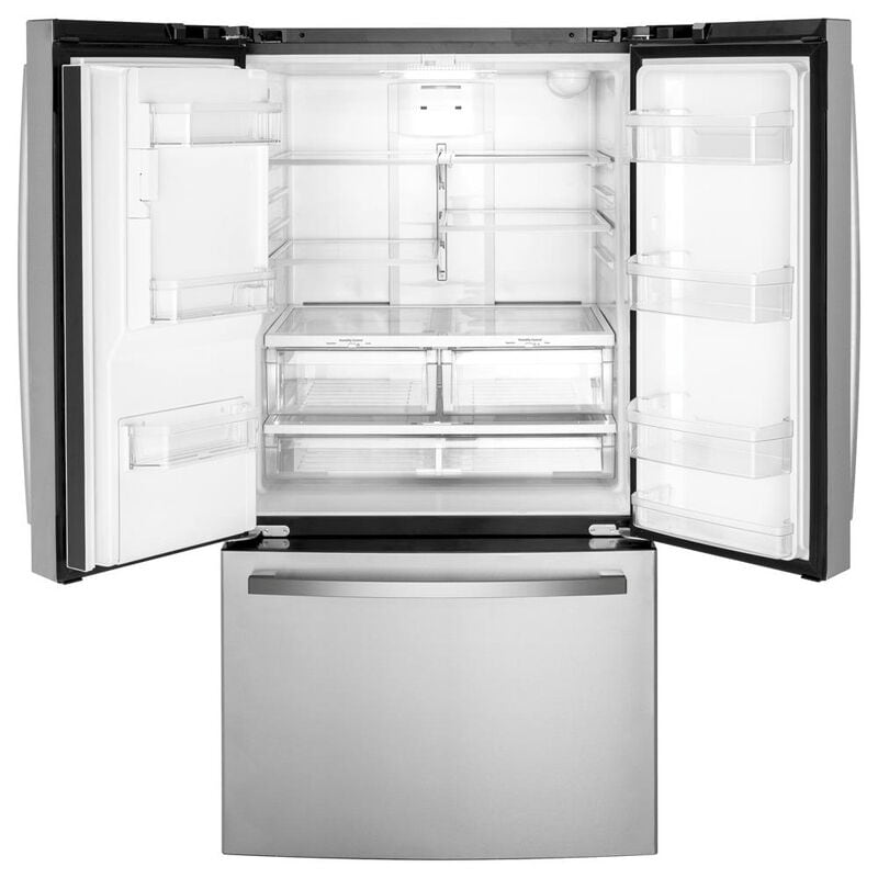 GE 36 in. 25.6 cu. ft. French Door Refrigerator with Ice & Water Dispenser - Fingerprint Resistant Stainless, Fingerprint Resistant Stainless, hires