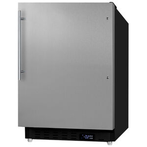 Summit 21 in. 2.7 cu. ft. Upright Compact Freezer with Adjustable Shelves & Digital Control - Stainless Steel, , hires