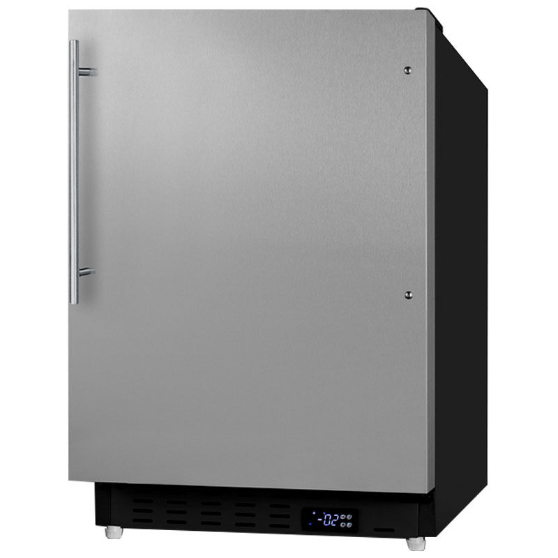 Summit 21 in. 2.7 cu. ft. Upright Compact Freezer with Adjustable Shelves & Digital Control - Stainless Steel, , hires