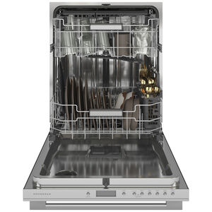 Monogram 24 in. Top Control Flush-Mount Smart Dishwasher with 39 dBa Sound Level, 3rd-Rack & Max Dry system - Stainless Steel, , hires