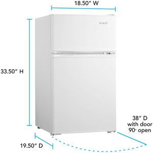 Avanti 19 in. 3.1 cu. ft. Mini Fridge with Top Freezer - White, White, hires