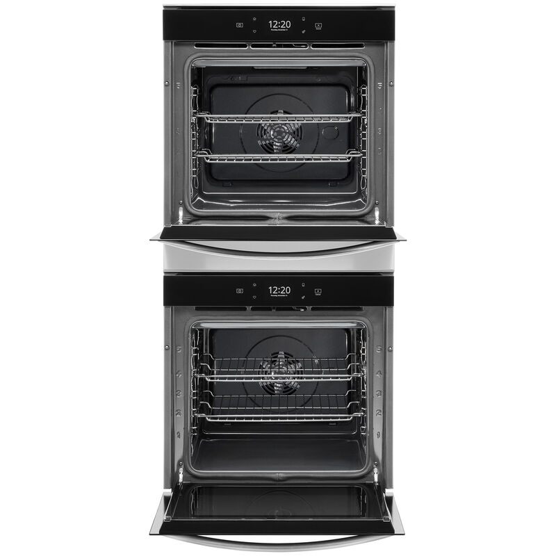 Whirlpool 24 in. 5.8 cu. ft. Smart Front Control Electric Double Wall Oven with True European Convection - Fingerprint Resistant Stainless, Fingerprint Resistant Stainless, hires