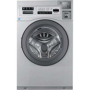Crossover Encore Commercial Laundry 27 in. 3.5 cu. ft. Front Load Washer with Coin Operation & OPL/Card Ready - Stainless Steel