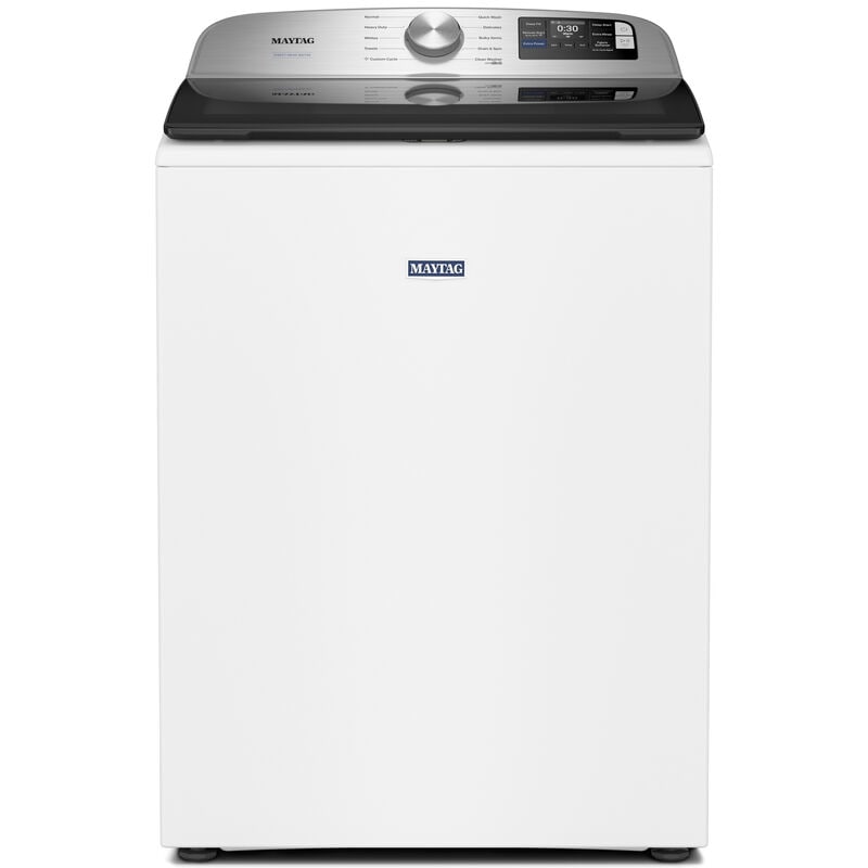 Maytag 27 in. 5.3 cu. ft. Smart Top Load Washer with Impeller & Extra Power - White, White, hires