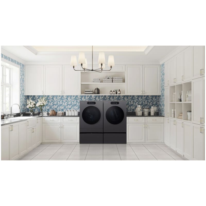 LG 29 in. 5.8 cu. ft. Smart Stackable Front Load Washer with Built-In Intelligence, TurboWash 360, EZ Dispense, Sanitize & Steam Cycle - Brushed Black Steel, , hires