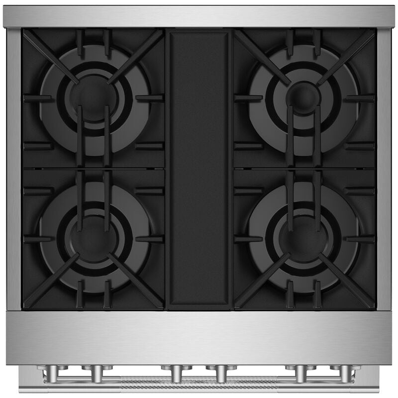 JennAir Rise Series 30 in. 4.1 cu. ft. Smart True European Convection Gas Range with 4 Sealed Burners - Stainless Steel, , hires