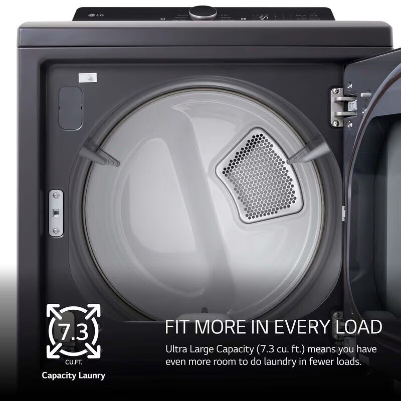 LG 27 in. 7.3 cu. ft. Smart Electric Dryer with EasyLoad Door & AI