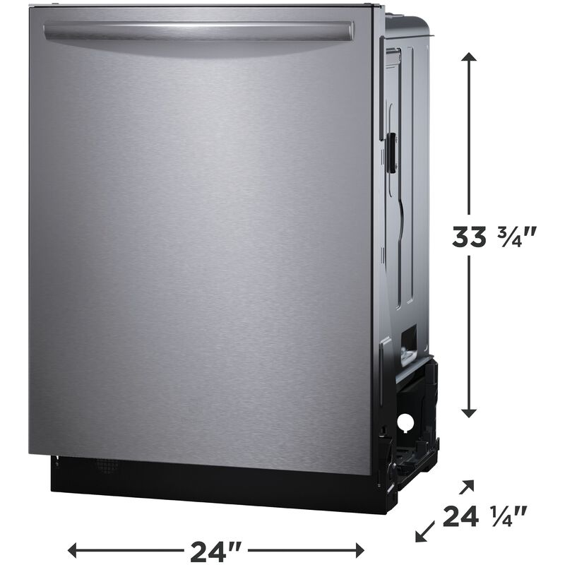 Frigidaire Gallery 24 in. Top Control Dishwasher with 45 dBA Sound Level & 3rd Rack - Stainless Steel, , hires