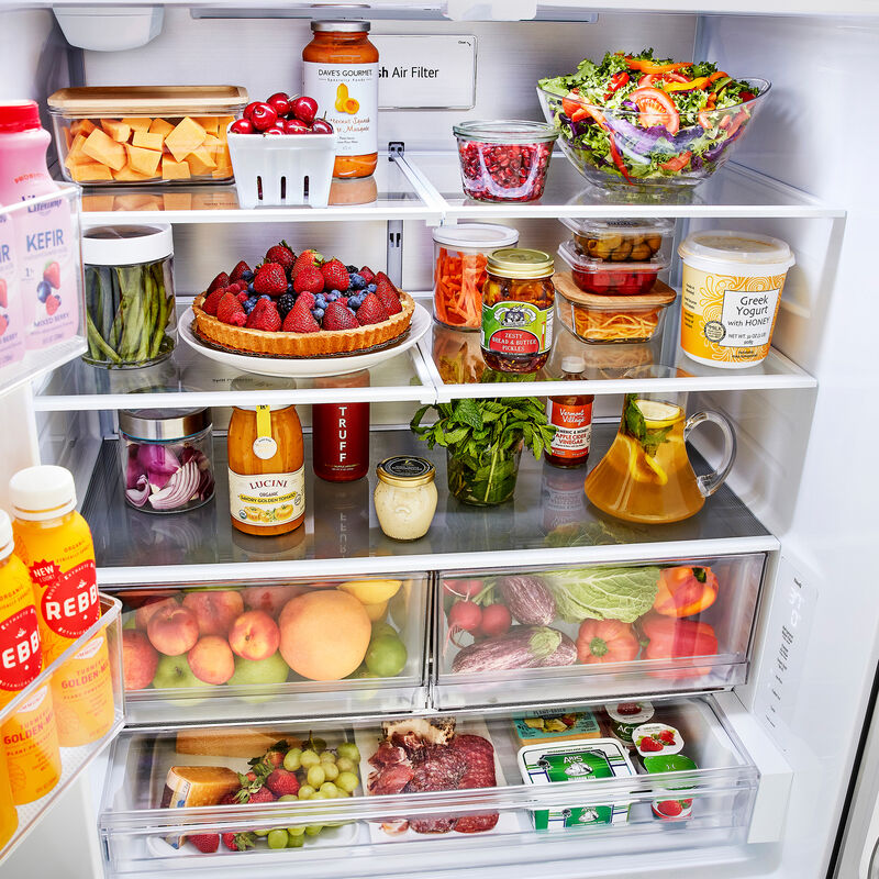 LG 36 in. 26.5 cu. ft. Smart Counter Depth French Door Refrigerator with Internal Water Dispenser - PrintProof Stainless Steel, , hires