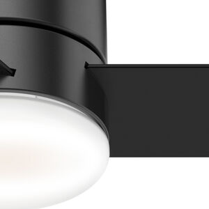 Hunter Minimus 44 in. Low Profile Ceiling Fan with LED Light Kit and Handheld Remote - Matte Black, Matte Black, hires