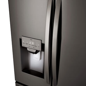 LG 36 in. 27.7 cu. ft. Smart French Door Refrigerator with External Ice & Water Dispenser - Printproof Black Stainless Steel, PrintProof Black Stainless Steel, hires
