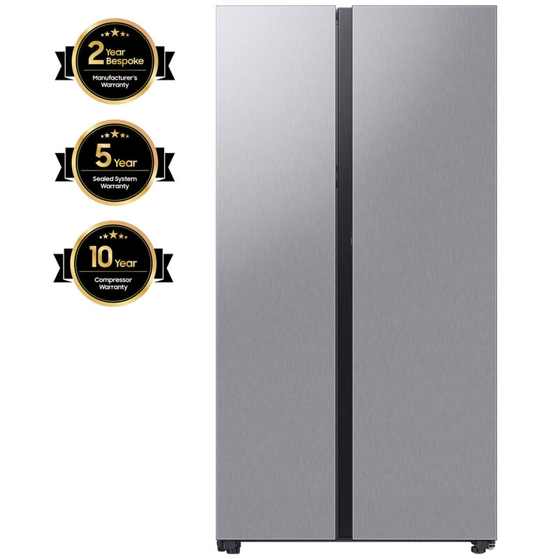 Samsung Bespoke 36 in. 22.6 cu. ft. Smart Counter Depth Side-by-Side Refrigerator with Internal Water Dispenser - Stainless Steel, Stainless Steel, hires