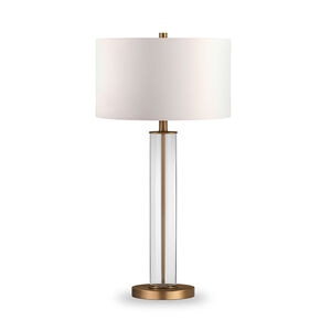 Hudson & Canal Harlow Brass and Clear Glass Table Lamp, , hires