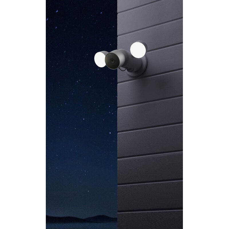 Google Nest Cam with Floodlight Wireless Indoor/Outdoor Security Camera - Snow, , hires