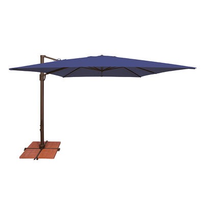 SimplyShade Bali 10' Square Cantilever Umbrella in Solefin Fabric - Blue Sky | SSAD45D2406