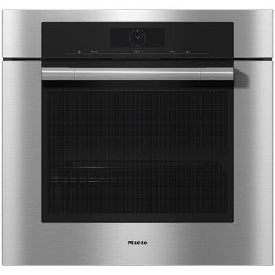 Miele ContourLine Series 30" 4.6 Cu. Ft. Electric Smart Wall Oven with Standard Convection & Self Clean - Clean Touch Steel | H7780BPCTS