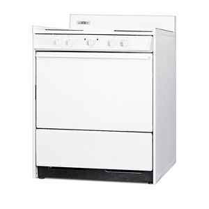 Summit 30 in. 3.7 cu. ft. Oven Freestanding Electric Range with 4 Coil Burners - White, , hires