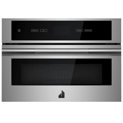 JennAir Noir 27 in. 1.4 cu. ft. Speed Electric Single Wall Oven with Standard Convection & Sensor Cooking - Stainless Steel | JMC2427LM