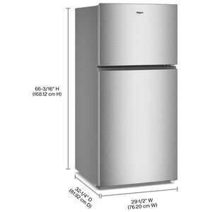 Whirlpool 30 in. 19.3 cu. ft. Top Freezer Refrigerator with Ice Maker - Fingerprint Resistant Stainless, Fingerprint Resistant Stainless, hires