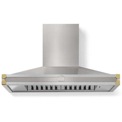 La Cornue CornuFe Series 43 in. Convertible Chimney Style Range Hood with 600 CFM, 4 Fan Speeds & 3 Halogen Lights - Stainless Steel | H1IF