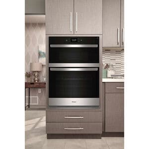 Whirlpool 30 in. 6.4 cu. ft. Smart Electric Microwave/Wall Oven Combo with True European Convection & Sensor Cooking - Fingerprint Resistant Stainless, Fingerprint Resistant Stainless, hires