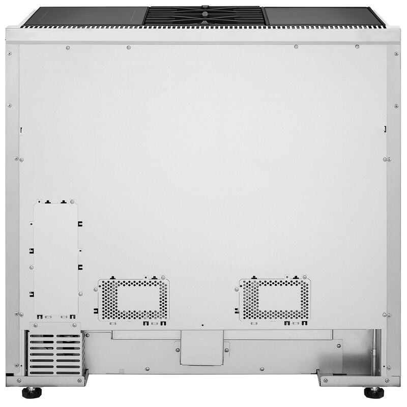 Signature Kitchen Suite 36 in. 6.3 cu. ft. Smart Standard Convection Steam Dual Fuel Range with 2 Sealed & 2 Induction Burners - Stainless Steel, , hires