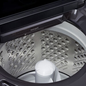 LG 27 in. 4.8 cu. ft. Smart Top Load Washer with 4-Way Agitator, EasyUnload & AI Sensing - Platinum Black, Platinum Black, hires