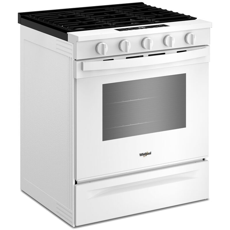 Whirlpool 30 in. 5.0 cu. ft. Smart Air-Fry Standard Convection Slide-In Gas Range with 5 Sealed Burners - White, , hires