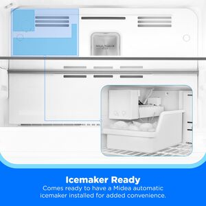 Midea 28 in. 14.2 cu. ft. Counter Depth Garage-Ready Top Freezer Refrigerator - Stainless Steel, Stainless Steel, hires