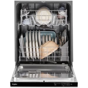 Whirlpool 24 in. Top Control Dishwasher with 55 dBa Sound Level & Pocket - Stainless Steel, Stainless Steel, hires