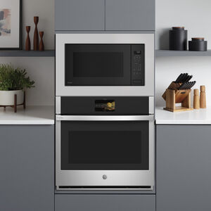 GE Profile 30 in. 5 cu. ft. Smart Electric Single Wall Oven with True European Convection - Stainless Steel, Stainless Steel, hires