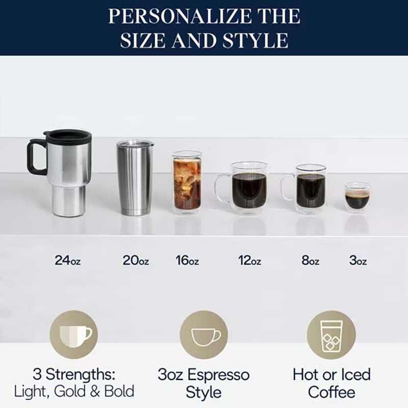 De'Longhi TrueBrew Drip Coffee Maker - Black with Stainless Steel, , hires