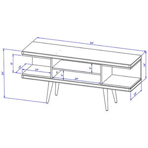 Manhattan Comfort Utopia 53" TV Stand - White Matte, , hires