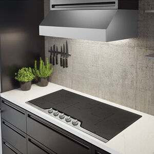 Frigidaire Professional 36 in. Ducted Canopy Pro Style Style Range Hood with 400 CFM, 3 Fan Speeds & 4 LED Lights - Stainless Steel, , hires