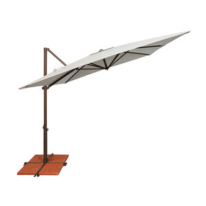 SimplyShade Skye 8.6' Square Cantilever Umbrella in Sunbrella Fabric - Natural, Natural, hires