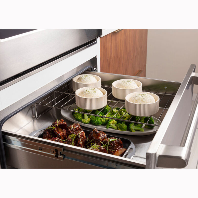 Cafe 30 in. 1.9 cu. ft. Warming Drawer with Variable Temperature Controls & Electronic Humidity Controls - Matte White, Matte White, hires