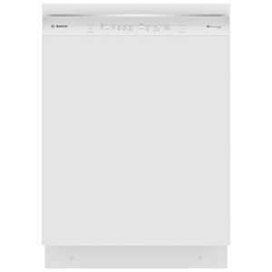 Bosch 300 Series 24 in. Smart Built-In Dishwasher with Front Control, 46 dBA Sound Level, 16 Place Settings, 5 Wash Cycles & Sanitize Cycle - White, , hires