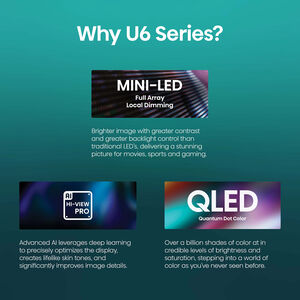 Hisense - 85" Class U6 Series ULED Mini-LED 4K UHD Smart Google TV, , hires