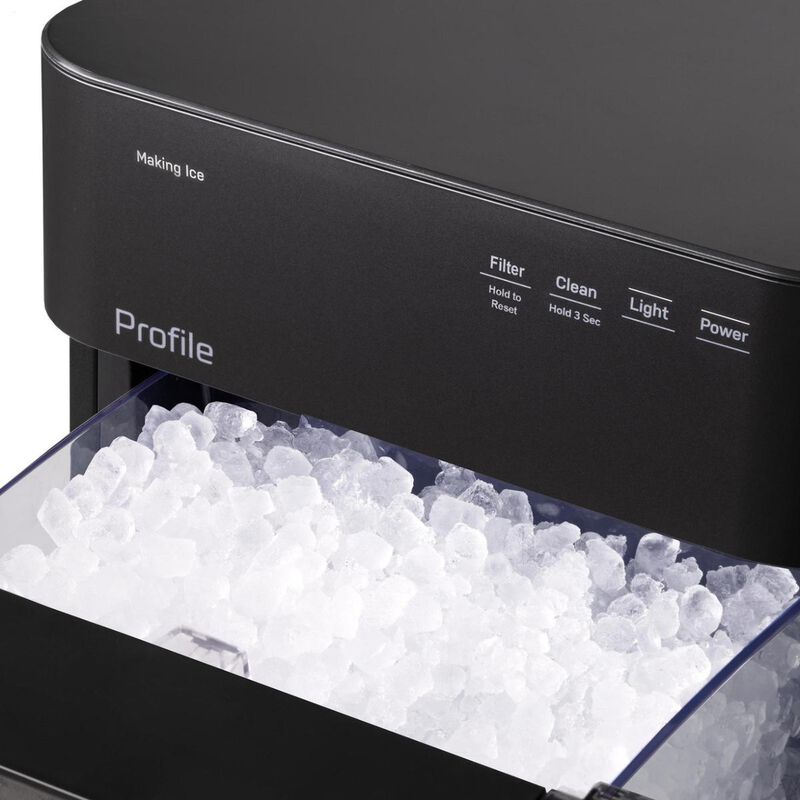GE Profile 14 in. Smart Ice Maker with 3 lb. Ice Storage & Digital Control - Carbon Black, , hires