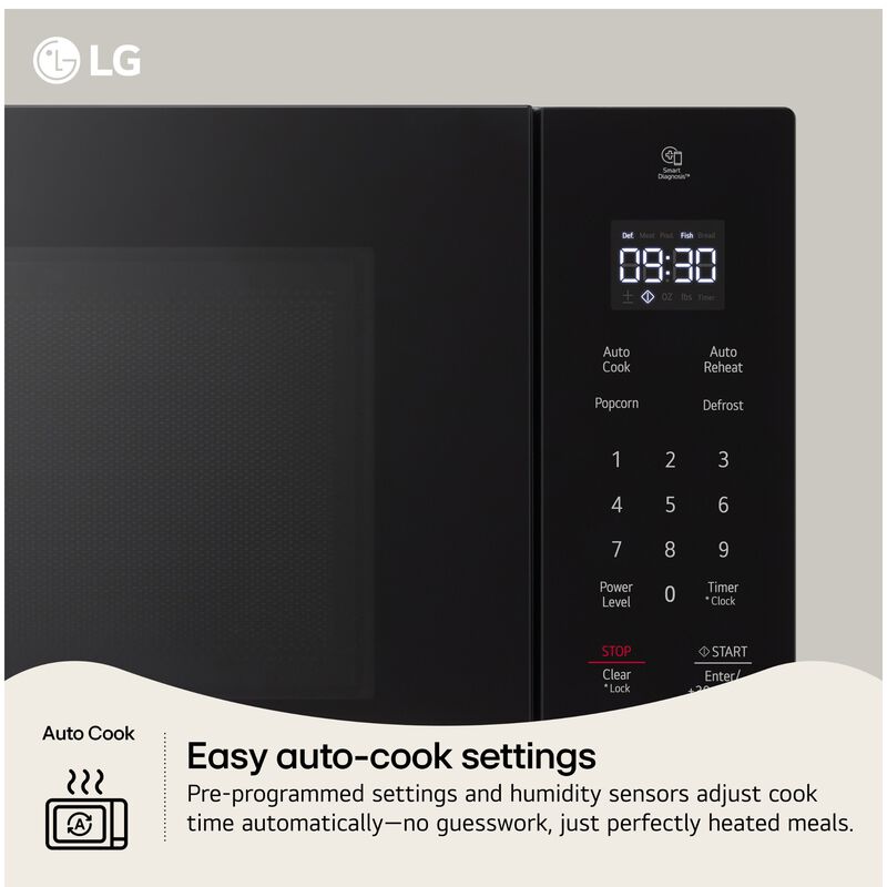 LG 18 in. 0.9 cu. ft. 1000W Countertop Microwave with Sensor Cooking - Stainless Steel, , hires