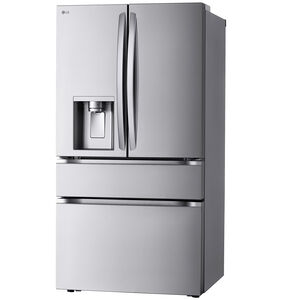 LG 36 in. 24.5 cu. ft. Smart Counter Depth 4-Door French Door Refrigerator with Ice & Water Dispenser - PrintProof Stainless Steel, , hires