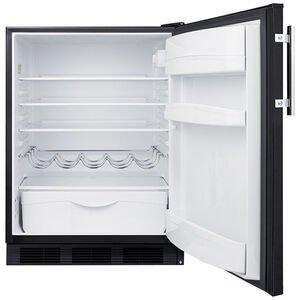Summit 24 in. 5.5 cu. ft. Undercounter Refrigerator with Professional Handle - Black, , hires