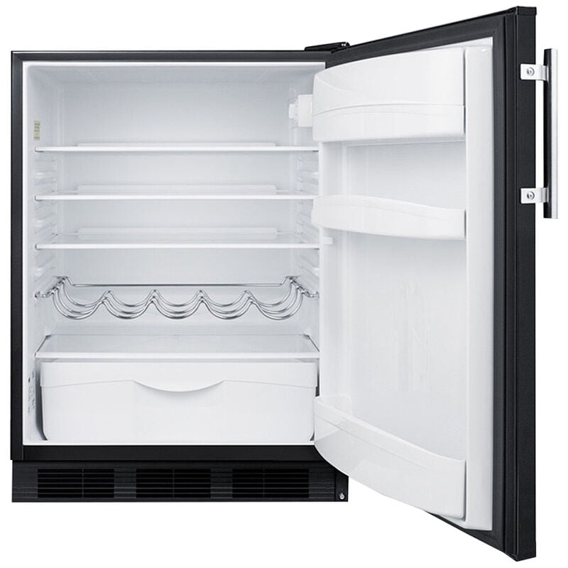 Summit 24 in. 5.5 cu. ft. Undercounter Refrigerator with Professional Handle - Black, , hires