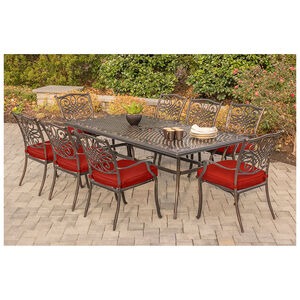 Hanover Traditions 9-Piece Dining Set - Red, , hires